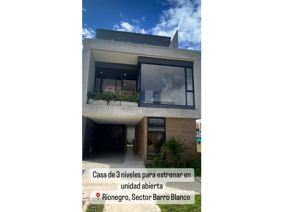 CASA PARA ESTRENAR UNIDAD ABIERTA. Rionegro, Barro Blanco SMG - 1