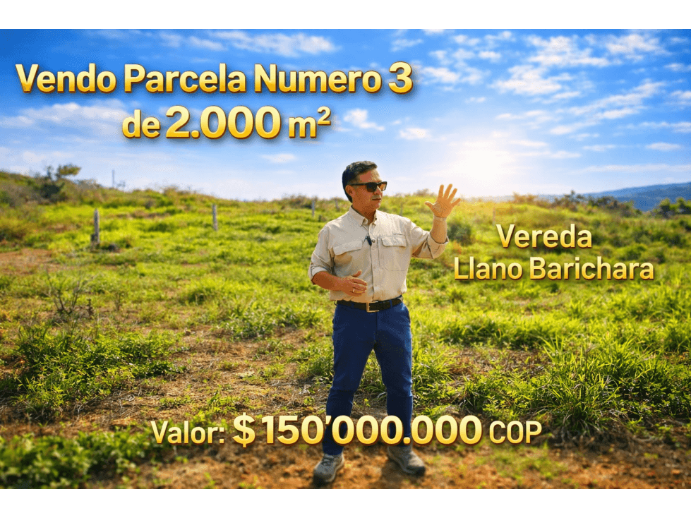 Vendo Parcela Barichara Vereda Llano Lote 3 - 1