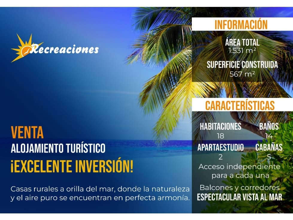 CABAÑA EN VENTA EN COVEÑAS SUCRE - 1