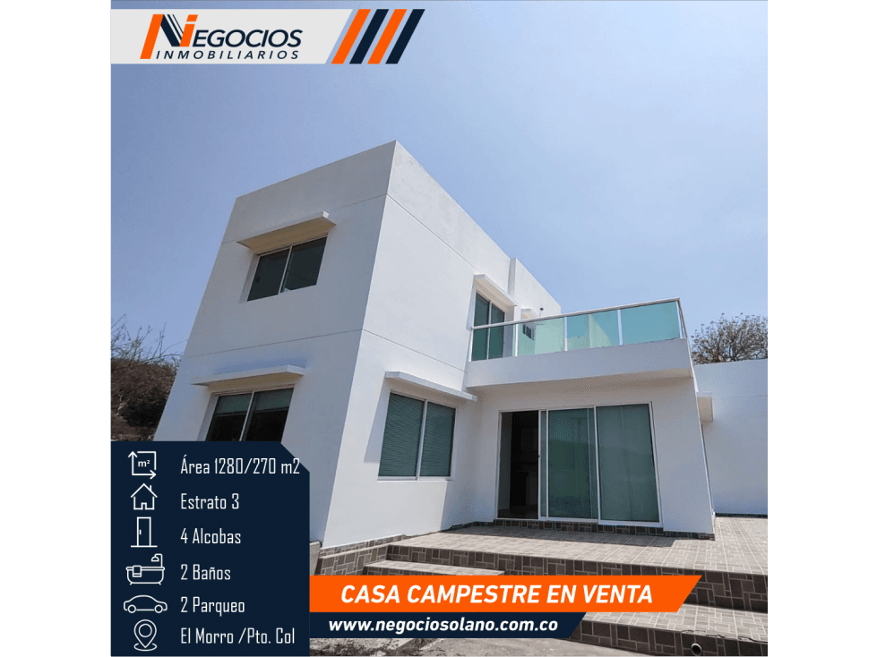 CASA CAMPESTRE EN VENTA - CERROMAR - MORRO / PUERTO COLOMBIA/ TUBARA - 1