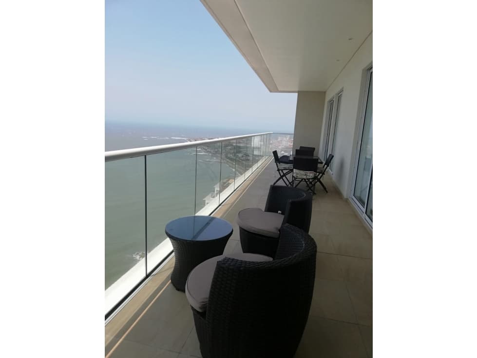APARTAMENTO 3 ALCOBAS VENTA BOCAGRANDE VISTA A LA BAHIA H2 - 1