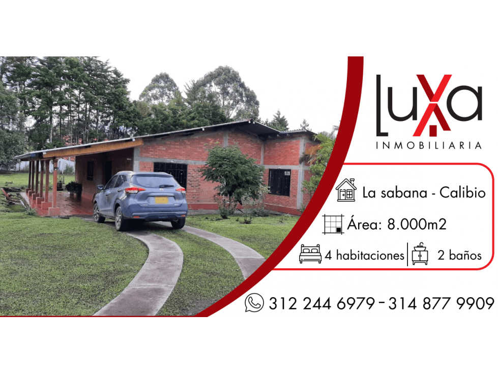 LUXA VENDE FINCA EN LA SABANA - CALIBIO - 1