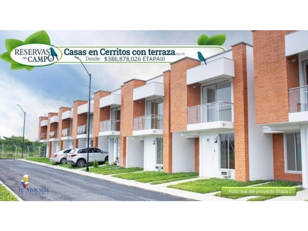 VENTA CASAS EN CERRITOS CON TERRAZA,TU VIVVIENDA EN COLOMBIA - 1