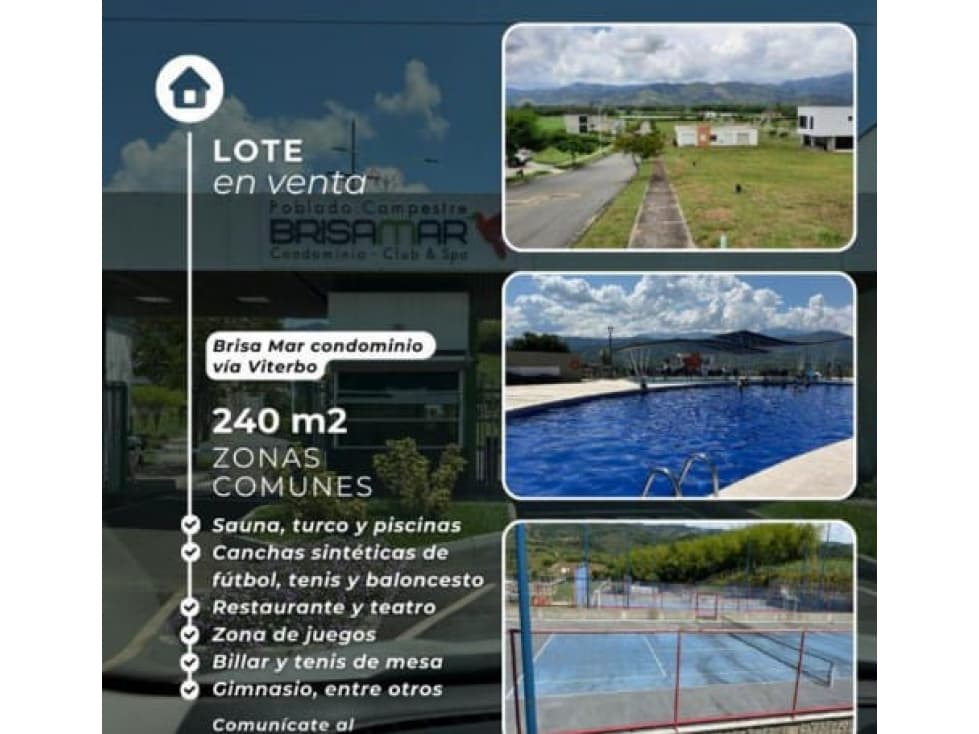 SE VENDE LOTE EN VITERBO AREA 240M2 EXCELENTE UBICACION - 1