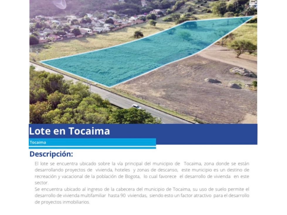 LOTE EN TOCAIMA CUNDINAMARCA - 1