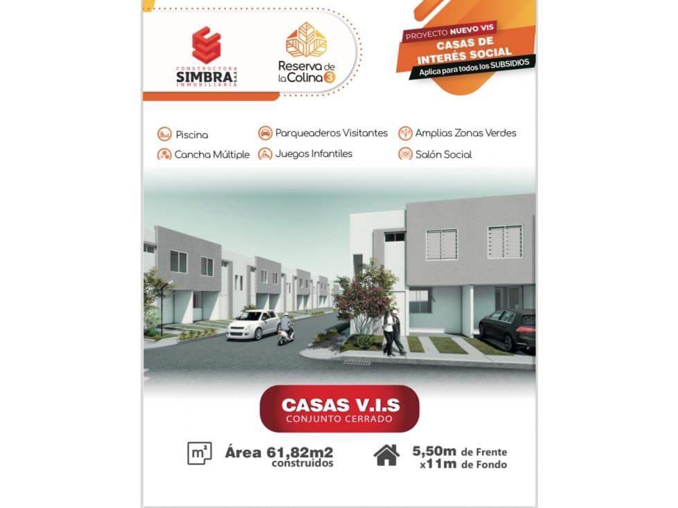 CASA EN VENTA RESERVA DE LA COLINA - POPAYAN - 1