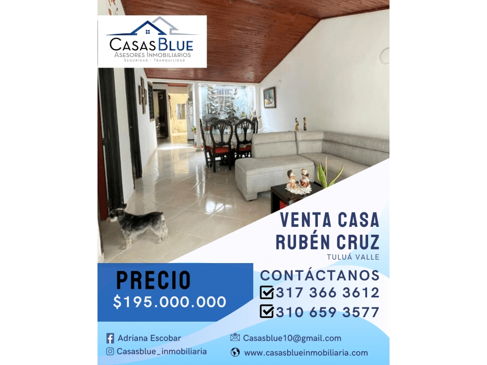 SE VENDE CASA EN EL BARRIO RUBÉN CRUZ TULUÁ - 1