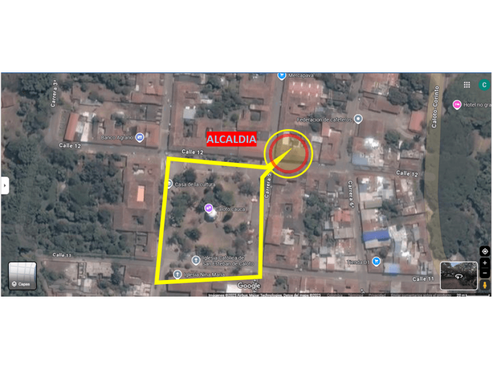 CALOTO. CASA ESQUINERA DIAGONAL AL PARQUE CENTRAL LA MEJOR UBICACIÓN - 1