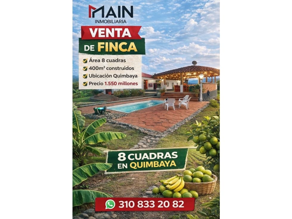 FINCA PRODUCTIVA SEMBRADA EN LIMÓN Y PLÁTANO EN QUIMBAYA - 1
