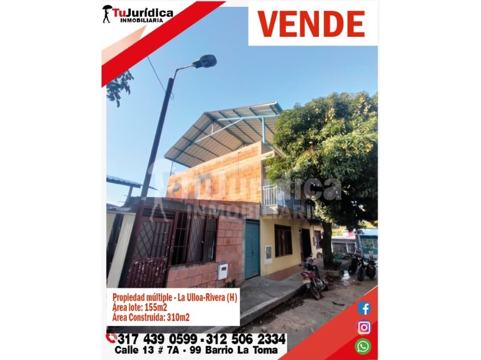 SE VENDE CASA Y LOCALES COMERCIALES - ULLOA RIVERA (HUILA-COL) - 1