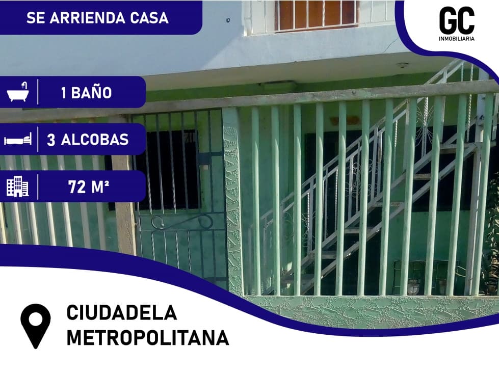 Se arrienda casa en el barrio Ciudadela Metropolitana. - 1