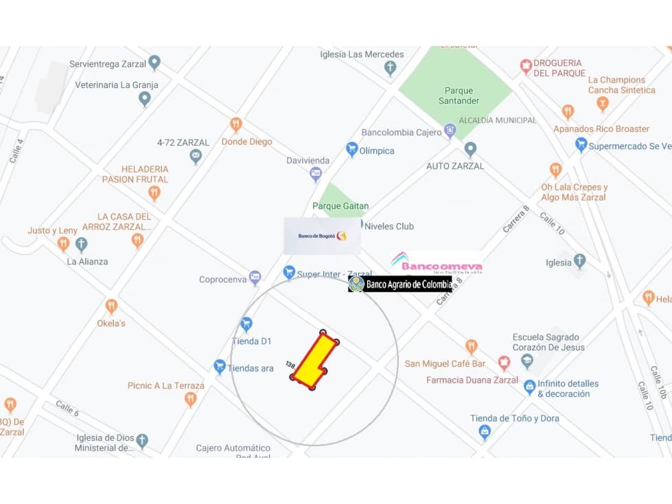 Vendo lote central con parqueadero y mejoras en Zarzal - 1