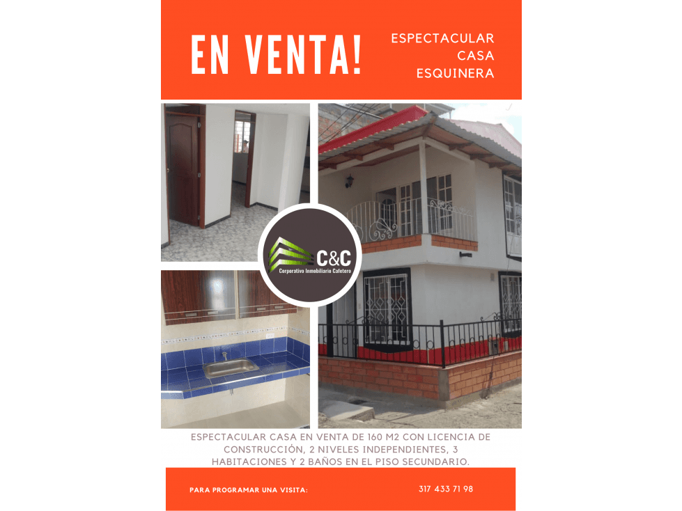 1844- Hermosa casa esquinera en Venta - 1