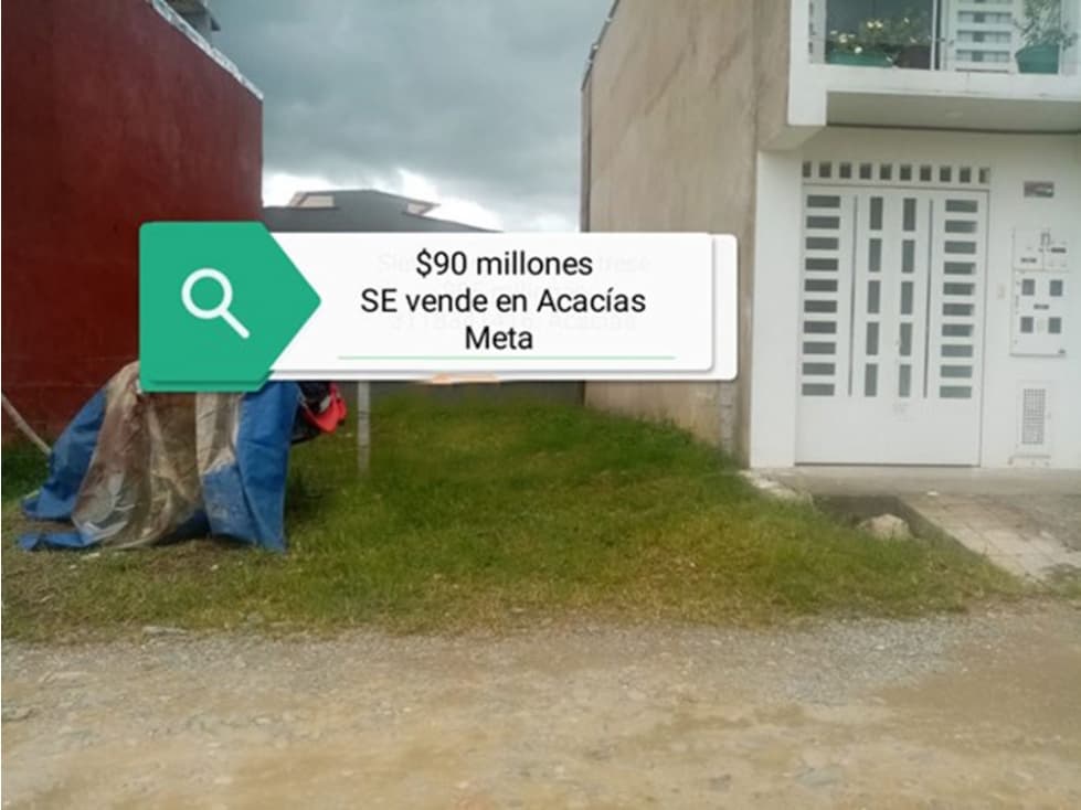 LOTE URBANO BIEN UBICADO SOBRE VIA TRANSITADA ACACIAS - META - 1