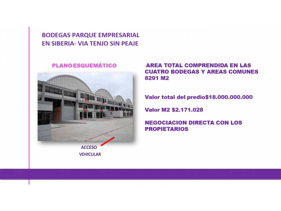 VENDO BODEGA PARQUE EMPRESARIA SIBERIA-TENJO - 1