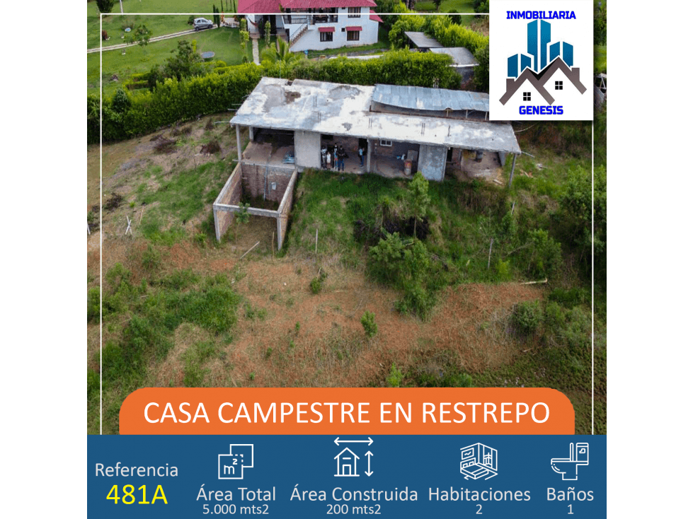 Ref 481a Vendo casa campestre en Restrepo - 1