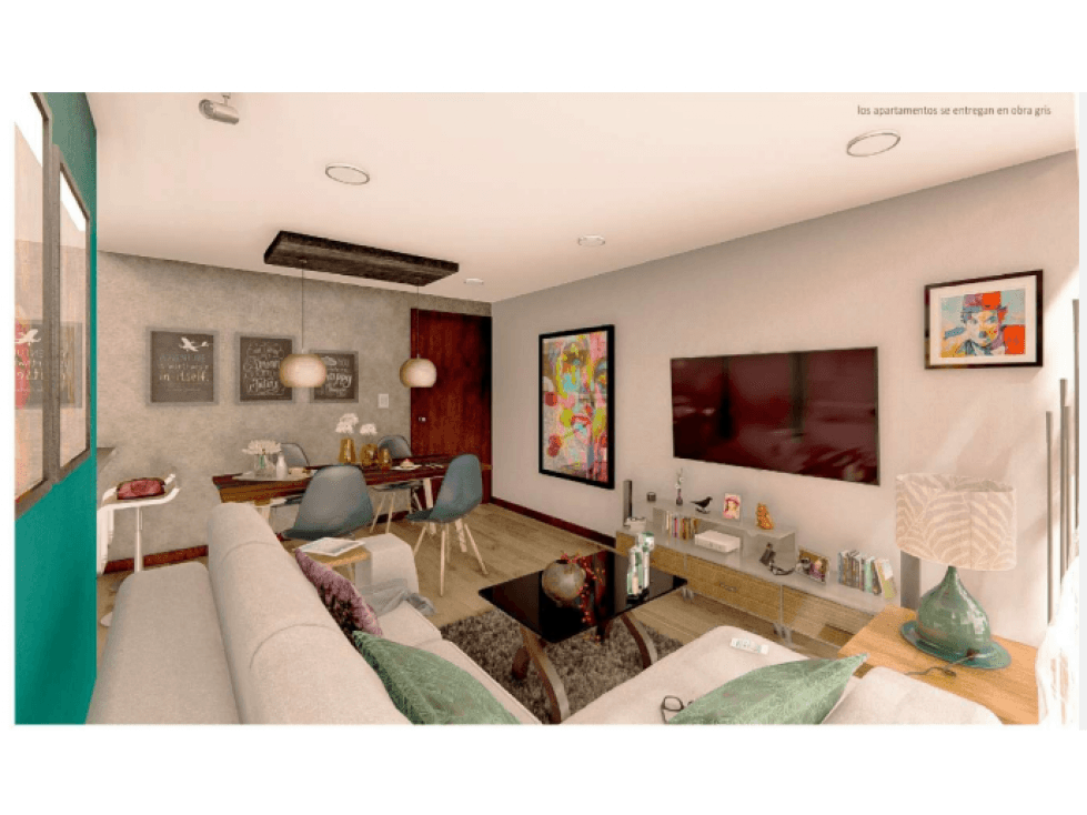 VENTA DE APARTAMENTO TORRES DEL BOSQUE 1 EN OBRA GRIS - 1