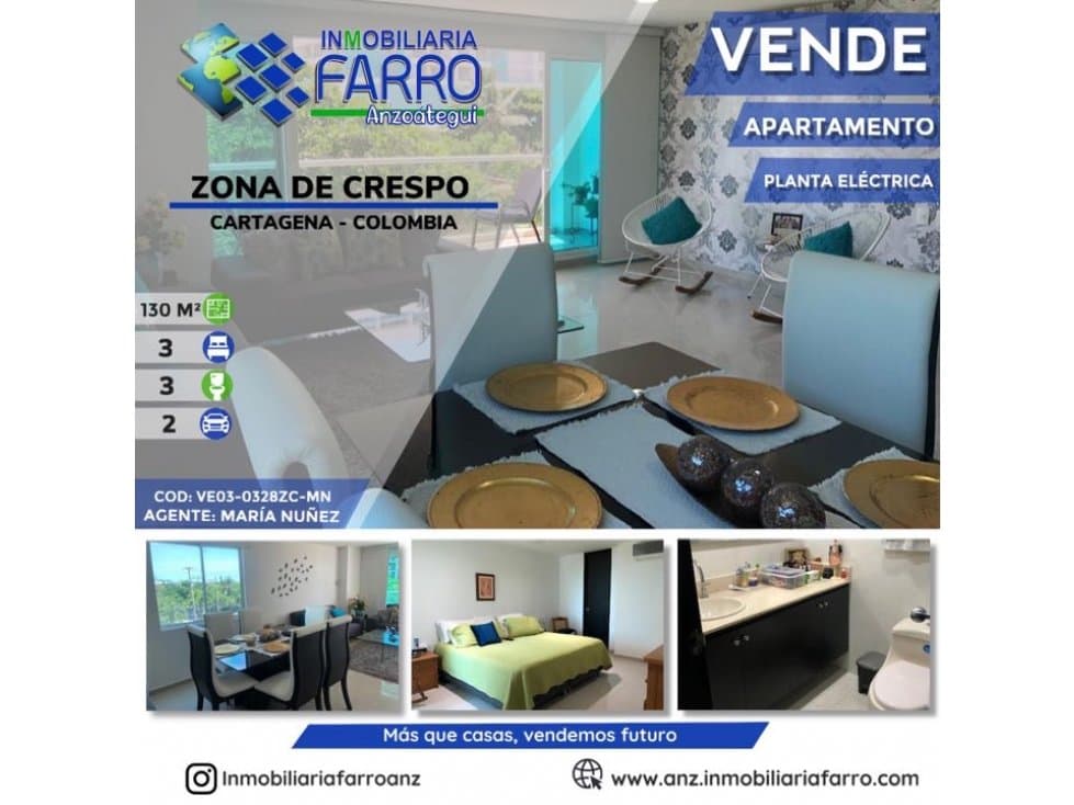 EN VENTA APARTAMENTO EN LA ZONA CRESPO CARTAGENA VE03-0328ZC-MN - 1