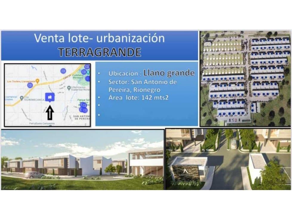 SE VENDE LOTE EN LLANOGRANDE,SECTOR GUALANDAY 142 MTS2, URBANIZACIÓN. - 1