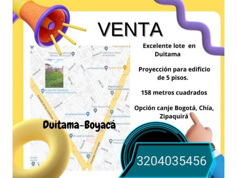 Vendo o Permuto Lote Duitama Boyaca (D. F) - 1